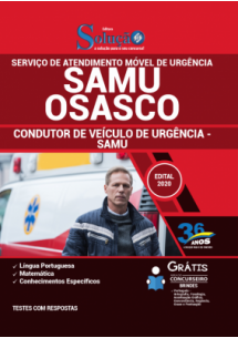 [PRÉ VENDA] Apostila SAMU Osasco - SP 2021 - Condutor de Veículo de Urgência - SAMU [+Conteúdo Extra]